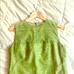 Akris Lime Green Lace Maxi Dress